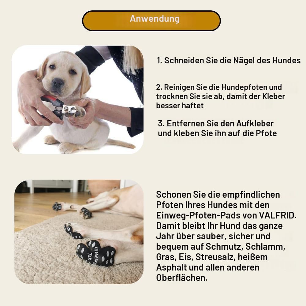 Anti-Rutsch Pfotenpads für Hunde